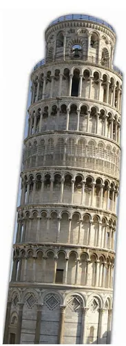 Dekofigur Sehenswürdigkeiten Pappaufsteller Pisa - Lebensgroßer Pappaufsteller der Sehenswürdigkeit Pisa, ca. 62x174 cm, ideal für Partys oder Events und inklusive kleinem Tischaufsteller.