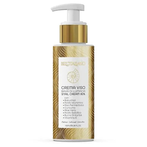 Produktbild Anti-Falten-Gesichtscreme mit Schneckenschleim, Hyaluronsäure, Vitamin E – regenerierend und aufhellend mit Aloe Vera, multifunktionale Anti-Aging-Behandlung für Unvollkommenheiten und Discromie –