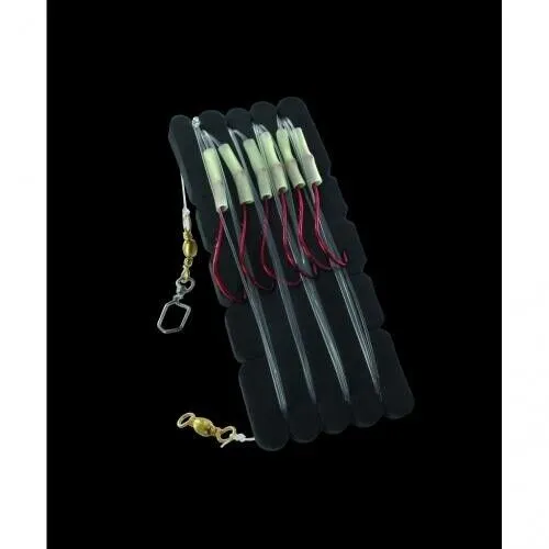 Dega Rotbarsch-Vorfach 5,60m 4/0 Schnur 0,80mm in rot von Dega