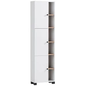 MÖBELPARTNER Badschrank Balto 157483 – Weiß, 44,9 x 23,4 x 167,6 cm