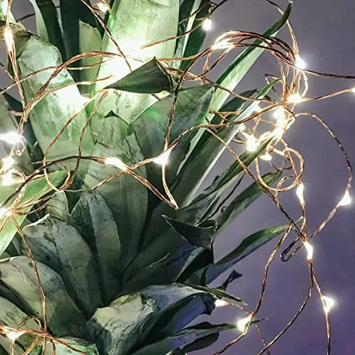 hellum LED-Lichterkette außen Tauperlen Cluster lichterkette Kupferkabel, 100 warmweiße LED beleuchtet 9,9m, Trafo mit Timer für Garten Balkon Terrasse Party Hochzeit Weihnachten <59lm 578454