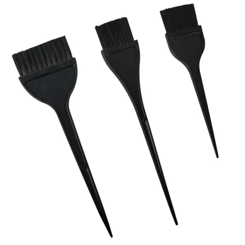 WOLMIK Haarfärbe Bürste, 3 Stück Pinsel Haare Färben, Haar Färbemittel Kamm Bürsten, Haarfärbepinsel, Applikator Werkzeuge, für Barbershop und Home Coloring