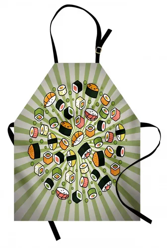 Sushi Kochschürze Mangastil Japanische Küche in grün von Abakuhaus