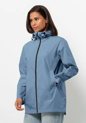 Jack Wolfskin Desert Wind Jacket W - Elemental Blue für Damen - Funktionsjacke aus atmungsaktivem TEXASHIELD PRO-Gewebe, winddicht und wasserabweisend, ideal für Freizeit und Alltag mit verstellbarer Kapuze und Taillenweite.