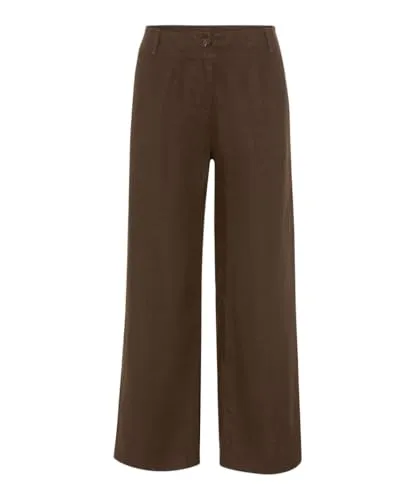 BRAX Damen Style.Maine S Pure Linen Quality Hose - Modische Culotte aus hochwertigem Leinen für einen lässigen Look. Leichte Qualität und elegante Gesäßtaschen machen sie zum perfekten Begleiter für warme Tage.