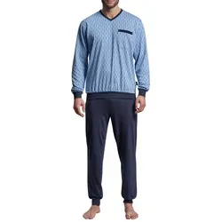 Götzburg Herren-Schlafanzug Single-Jersey hellblau Größe 60/62 - Schlafanzug für Herren aus 100% Baumwolle, angenehm weich und pflegeleicht. Ideal für entspannte Nächte und gemütliche Tage.