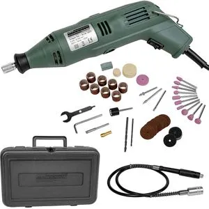 BrüderMannesmann Multifunktionswerkzeug M92577, 135W - Akkuschrauber mit 50-teiligem Zubehör-Set und stufenlos einstellbarer Drehzahl für vielseitige Anwendungen wie Bohren, Schleifen und Polieren.