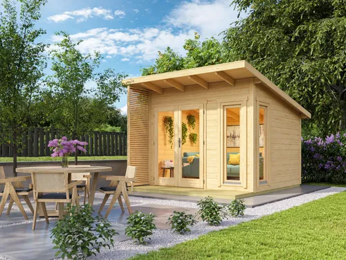 Fjordholz Pultdach Gartenhaus Modell Monica 28 B