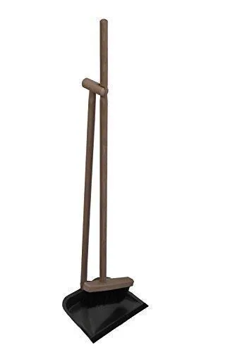 Besen - Schrubber - Bürsten Deluxe Kehrgarnitur Rosshaar Mischung Metall Schaufel Buchenholz Griff Besen Rosshaar Mischung