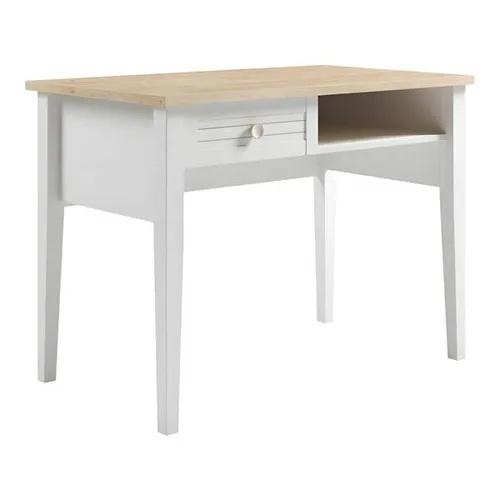 Weißer Holzschreibtisch im modernen Design - Moderner Schreibtisch aus Holz in Weiß, ideal für Jugendliche und Erwachsene. Mit kompakten Maßen von 120 x 62 x 94 cm passt er perfekt in jedes Zimmer und bietet eine stilvolle Arbeitsfläche.