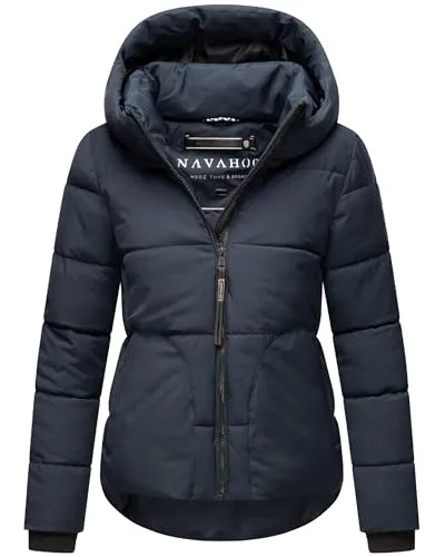 Navahoo Damen Winterjacke Lachperle XIV Navy Gr. XL - Funktionsjacke mit wasserabweisendem Material und reflektierenden Details, ideal für kalte Tage und Outdoor-Aktivitäten.