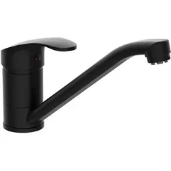 instmaier Spültischarmatur K1 Wasserhahn für Küche - Eleganter Einhebelmischer in Schwarz Matt, ideal für Niederdrucksysteme, mit 360° Schwenkbereich und hochwertiger Verchromung für ein modernes Küchendesign.