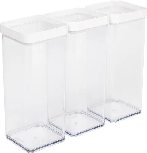 Rotho FERA 3er-Set Vorratsdosen 1,5 l mit Silikondichtungsring - Praktisches 3er-Set hochtransparente Vorratsdosen von Rotho für eine aromadichte Lagerung. Ideal für verschiedene Lebensmittel, spülmaschinenfest und mit Dichtungsring für optimale Frische.