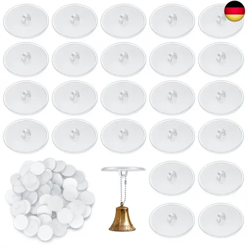 LJAPPLIED 60 Stück selbstklebende Deckenhaken, transparente Wandhaken ohne Bohren - Praktische 60 Stück transparente Haken für Küche und Bad, einfach anzubringen und rückstandslos entfernbar. Ideal zum Aufhängen von Tassen, Handtüchern und mehr.