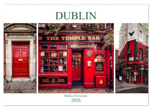 Wandkalender 2026 Dublin von Markus Pavlowsky - Entdecken Sie Dublin mit diesem stilvollen Wandkalender im DIN A2 Format. Mit 14 beeindruckenden Bildern und Informationen zu dieser faszinierenden Stadt.