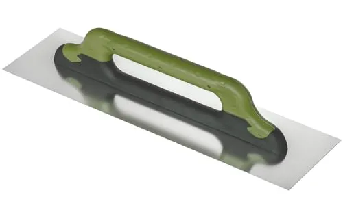 Colorus Profi Schweizer Aufziehkelle 48 x 13 cm | Extra Breite Glättkelle Edelstahl Rostfrei | Flächenspachtel Mit 2K Soft Griff | Spachtel Trockenbau | Kelle Maurer Werkzeug