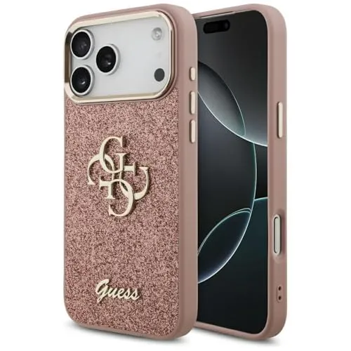 GUESS Handytasche für iPhone 17 Pro Max - Glitzernde Eleganz - Taschen & Schutzhüllen, bietet stilvollen Schutz mit Glitzereffekt für dein iPhone 17 Pro Max.
