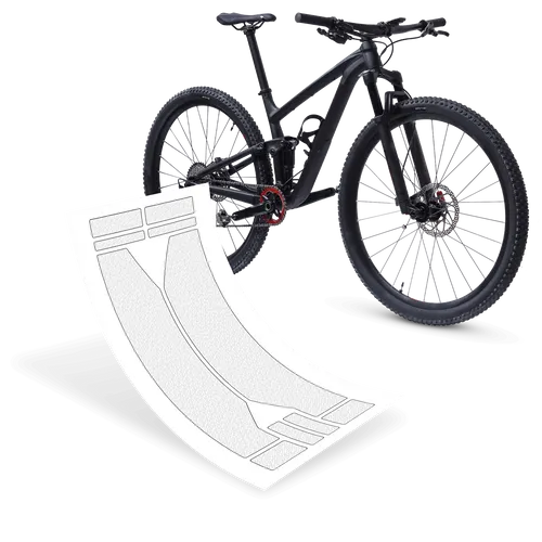 Riesel Design Aufkleber Schutzfolie Fahrradgabel MTB Transparent Glanz 10-teilig