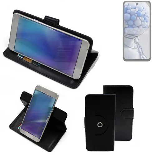 360° Schutzhülle für HMD Pulse+ Wallet Case Universal schwarz Kunstleder Tasc