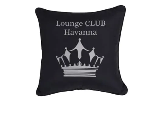 Primaster Kissen Lounge Club Havanna 45 x 45cm Schwarz Zierkissen Sofakissen