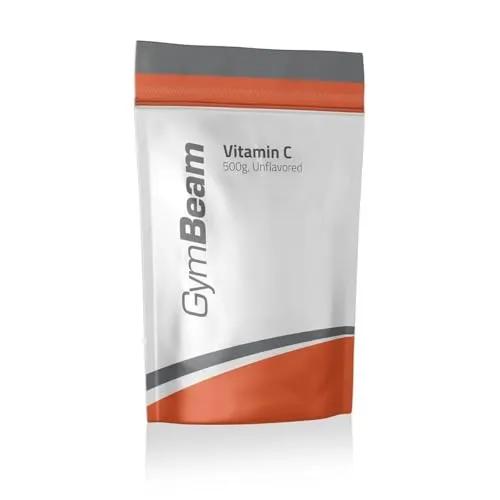GymBeam Vitamin C-Pulver - Ascorbinsäure-Pulver, Nahrungsergänzungsmittel zur Unterstützung des Nerven- und Immunsystems, Energieproduktion, Kollagenbildung (500 g)
