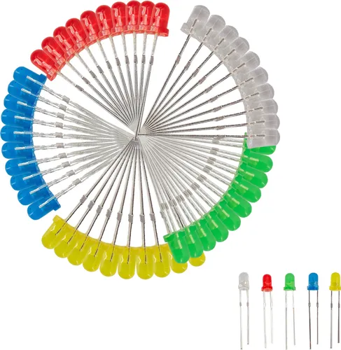 Leuchtdiode LED 3mm - weiss, rot, gelb, blau, grün 100 x