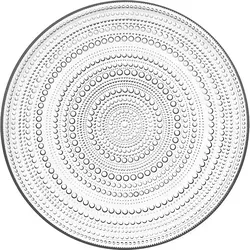 Iittala Kastehelmi Teller Ø 31,5 cm, klar - Skandinavisches Design - Teller aus der Kastehelmi-Serie, bekannt für die charakteristische Tropfengestalt, ideal für stilvolle Tischdekoration.