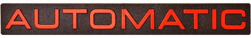 Auto 3D Relief - AUTOMATIC - Schild 20 cm rot Emblem HR Art. 14268 selbstklebend