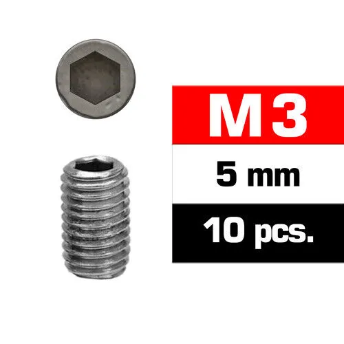 Ultimate RC Madenschraube M3x5mm 12.9 (10)Set Screws Innensechskant Gewindestift