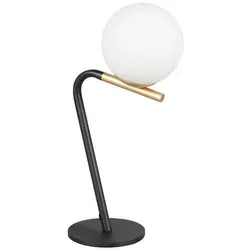 Produktbild Trio Leuchten Tischleuchte Flaming, Schwarz, Weiß, Gold, Metall, Glas, 10x31x14.5 cm, Schnurschalter, Lampen & Leuchten, Innenbeleuchtung, Leuchten nach Räumen, Schlafzimmerlampen