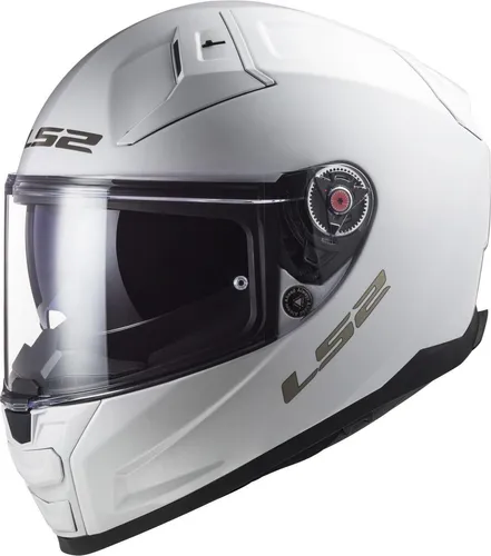 LS2 FF811 Vector II Solid Helm, weiss, Größe L für Männer