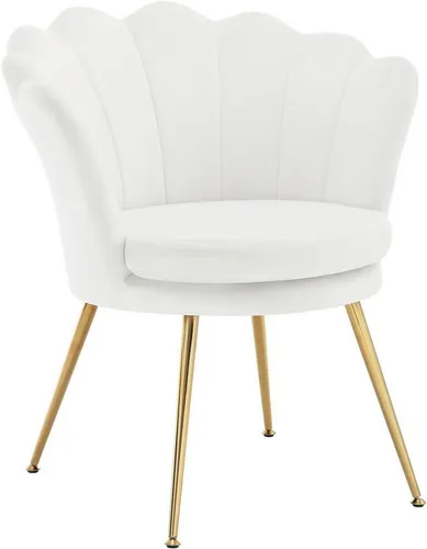 Woltu Relaxsessel in Blumenform - Eleganter Samtbezug - Sessel mit blütenblattförmigem Design, hochwertigem Samtbezug und stabilen Metallbeinen. Perfekt für Wohnzimmer und andere Wohnbereiche, bietet hohen Sitzkomfort und eine maximale Belastbarkeit von 150 kg.