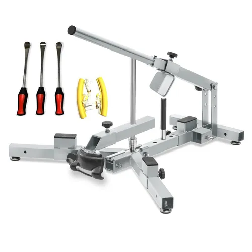ConStands Reifenmontagemaschine Set MD4Z – Effizientes Motorradreifenmontiergerät - Reifenmontagemaschinen für schnellen Reifenwechsel, geeignet für 12-21 Zoll Reifen. Mit stabilem Design und Felgenschonern schützt es Ihre Felgen vor Kratzern.