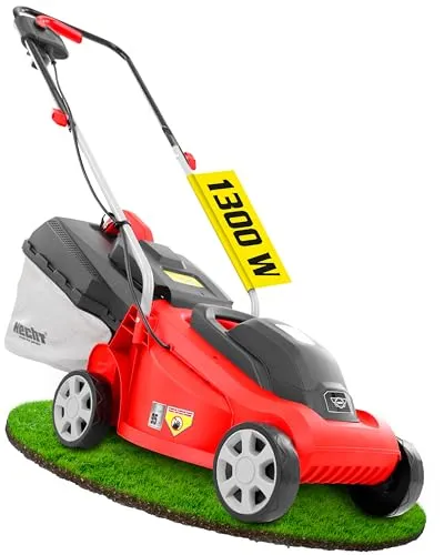 HECHT 2-IN-1 Elektro Rasenmäher 1300 Watt – Perfekter Schnitt für Ihren Garten - Sichelmäher mit 33 cm Schnittbreite und 30 l Fangkorb, ideal für schnelle und mühelose Rasenpflege – leistungsstark und einfach zu bedienen.