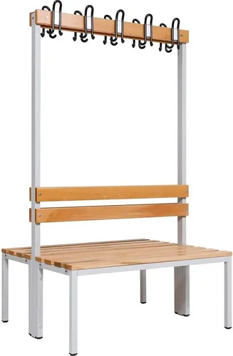 Garderobenbank doppelseitig 150 cm grau in grau von Mades