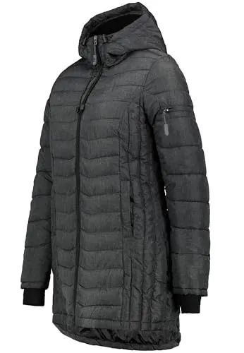 Sublevel Damen Winterjacke Parka Steppmantel Anthrazit S 36 - Stylische, gefütterte Winterjacke mit wasserabweisendem Material und praktischem Zwei-Wege-Reißverschluss. Ideal für kalte Tage, bietet sie Komfort und eine tolle Optik.