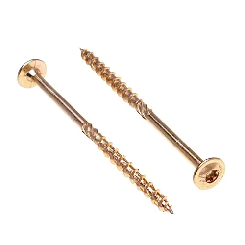 Holzschrauben von Keple 6 mm x 200 mm - Selbstschneidende Torx-Schrauben für Holz & Bahnschwellen Lange Schrauben für Holz & Holzflansche Holzschrauben zum Verbinden & Bauen Packung mit 100 Stück