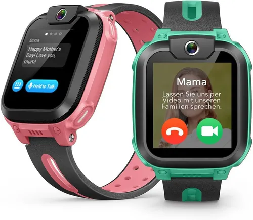 CATGIFF 4G Kinder Smartwatch mit GPS und Videoanruf - Funktionen: 4G Kinder Smartwatch mit GPS-Tracking, Videoanruf und SOS-Funktion. Ideal für Sicherheit und Kommunikation. Kompatibel mit Android und iOS.