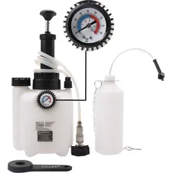 CCLIFE 3L Bremsenentlüftungsgerät für Auto - Bremsenentlüfter mit 3L Fassungsvermögen und 1L Absaugbehälter, ideal für effizienten Bremsflüssigkeitswechsel und einfache Bedienung bei allen gängigen europäischen Fahrzeugen.