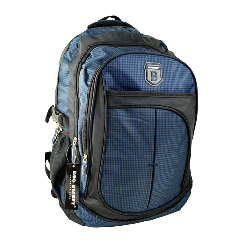 Großer wasserabweisender Rucksack in Schwarz Blau für Sport und Reisen
