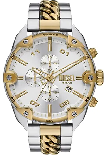 Diesel Herrenuhr Chronograph Spiked Edelstahl, DZ4629 von Diesel