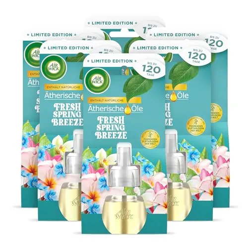 Air Wick Duftölflakon Nachfüller Fresh Spring Breeze – 6er Set für Frische