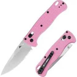 Outdoor Survival Klappmesser AUS-8 Edelstahl Taschenmesser Pink EDC - Klappmesser aus hochwertigem AUS-8 Edelstahl, ideal für Outdoor-Abenteuer und den täglichen Gebrauch, in auffälligem Pink für einen individuellen Stil.