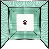 Golfkäfignetz 3m Freistehend mit 5-Loch-Zielscheibe - Golf-Schlagnetz für effektives Training, mit stabilem Stahlrahmen und GRATIS Kunstrasenmatte für authentisches Spielgefühl.