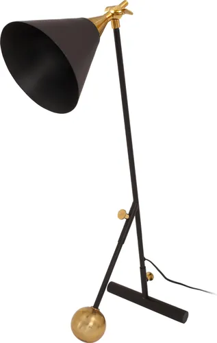 Kayoom Tischlampe Elysium 200 Schwarz / Gold - Stehleuchte im modernen Factory-Design, handgefertigt aus hochwertigen Materialien für ein stilvolles Ambiente und angenehmes Licht.