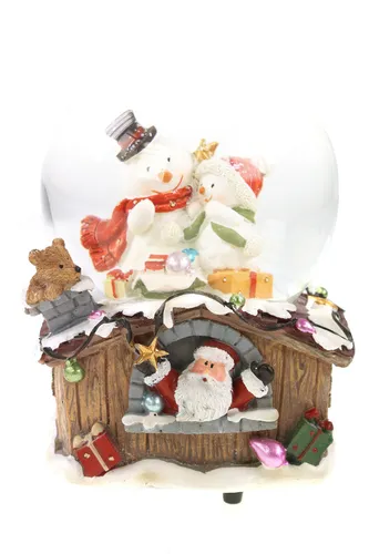 Produktbild Aufziehbare Schneekugel-Spieluhr 100mm – Weihnachtszauber mit Musik