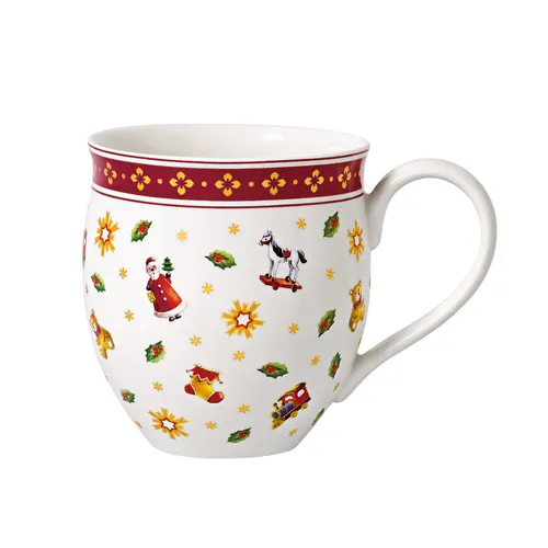 Villeroy & Boch Toy's Delight Kaffeebecher - Thermobehälter aus hochwertigem Premium Porzellan, mikrowellensicher und ideal für festliche Heißgetränke in der Weihnachtszeit.