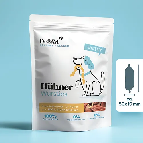 Dr. Sam Hühner Wursties 120 g, Hundesnack, UVP 6,95 EUR, NEU