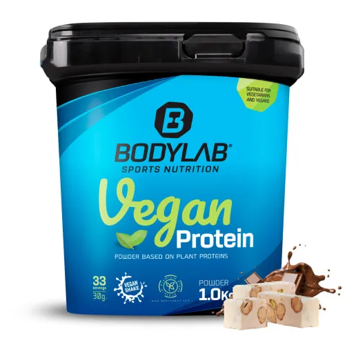Bodylab24 Vegan Protein Schokolade-Nougat 1000g