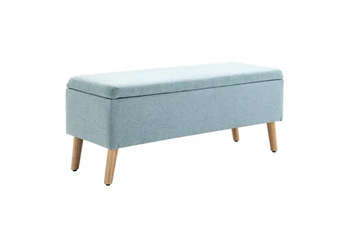 furnicato Polsterbank Elegante Sitzbank in Hellgrün 110 x 39 x 45 cm - Vielseitige Polsterbank in Hellgrün für jeden Raum. Der atmungsaktive Stoffbezug und die großzügige Stauraumfunktion bieten sowohl Stil als auch Praktikabilität. Ideal für Wohnzimmer, Flur oder Schlafzimmer.